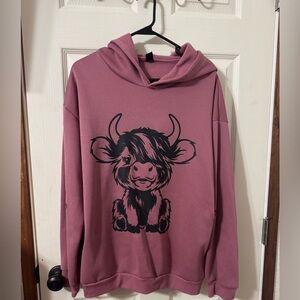 SHEIN Mauve Graphic Hoodie Sweater NWOT SIZE 2XL